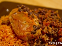 Chipotle Pork Chops and Black Beans