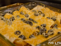 Beef and Black Bean Enchiladas: Now and Later
